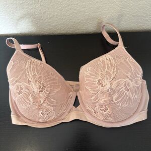 Soma Lightest Lift Smooth Perfect Coverage Bra Size 34DD Cream Beige Lace